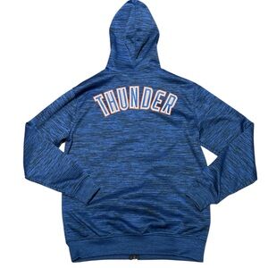 NBA OKC Thunder Blue Heathered Men's Size Small Full Zip Blue Hoodie